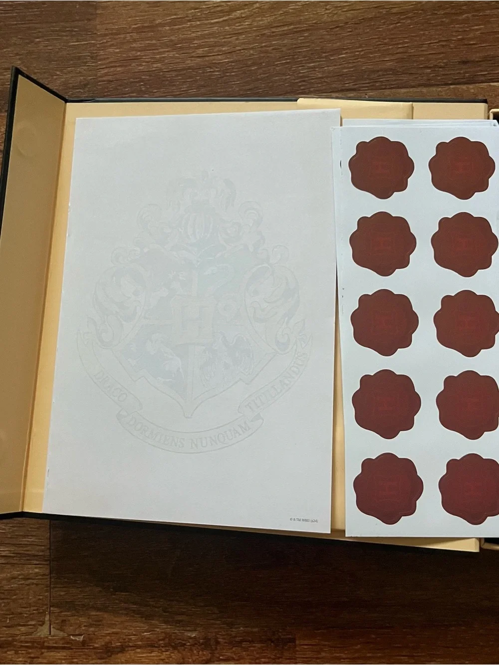 Harry Potter Hogwarts Letter Writing Stationery Set Wand Pen Wax Seal Stamp 2024